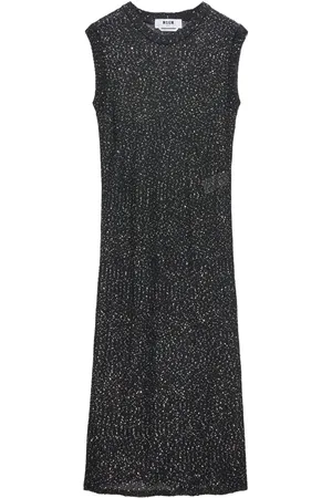 Msgm Sequin-embellished midi dress