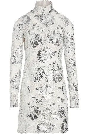 Giambattista Valli Sequin macaramé mini dress