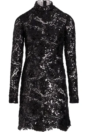 Giambattista Valli Sequinned macramé mini dress