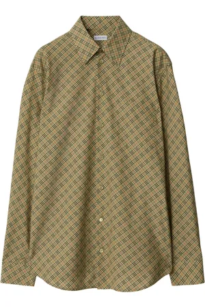 Burberry Check-pattern cotton shirt