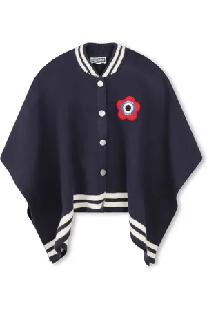 Kenzo Logo-appliqué knitted cape
