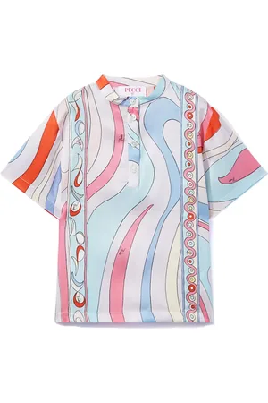 PUCCI Junior Marmo-print buttoned shirt