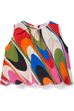 PUCCI Junior Onde-print blouse