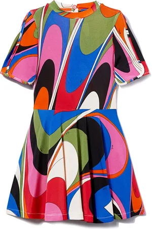 PUCCI Junior Onde-print dress