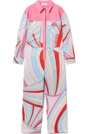 PUCCI Junior Iride-print organic-cotton jumpsuit
