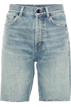 Saint Laurent High-waist denim shorts