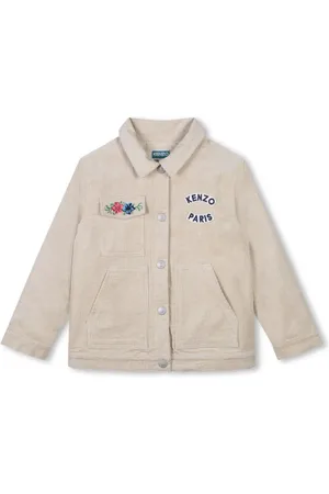 Kenzo Logo-embroidered corduroy jacket