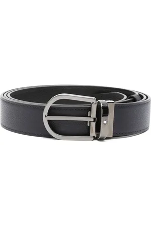 Montblanc Horseshoe-buckle leather belt