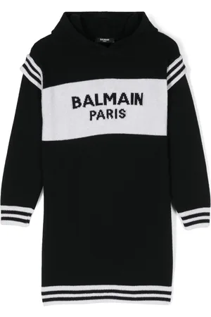 Balmain Intarsia-knit logo dress