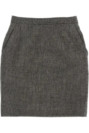 Saint Laurent 1980s wool pencil skirt