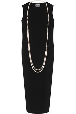 Moschino Pearl-embellished midi dress