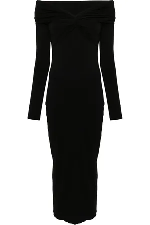 ROTATE Off-shoulder midi dress