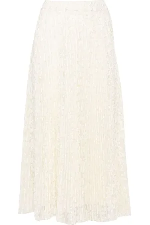 ERMANNO SCERVINO Lace-embroidered midi skirt