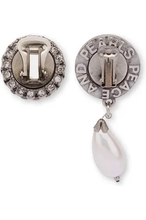 Moschino Peace and Pearls drop earrings