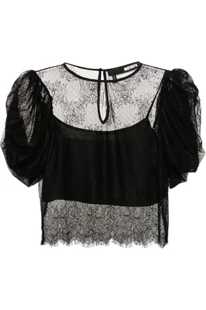 ROTATE Puff-sleeves lace blouse