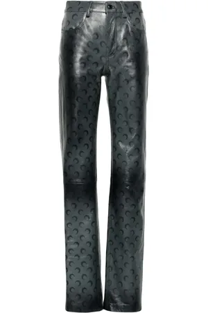 Marine Serre Moonogram straight-leg trousers