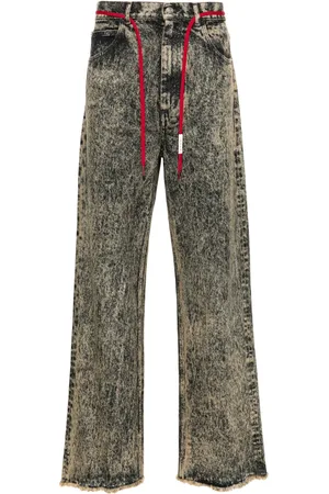Marni Marble-dyed wide-leg jeans