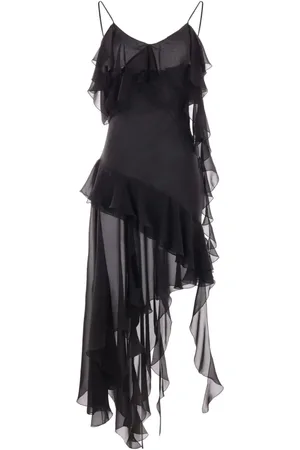 BLUMARINE Ruffled silk georgette dress