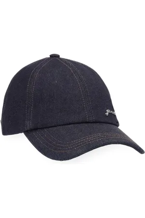 Ganni Logo-tag denim cap
