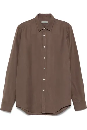 CANALI Classic-collar twill shirt