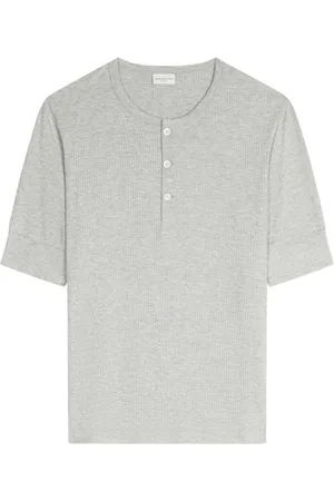 DRIES VAN NOTEN Buttoned cotton T-shirt