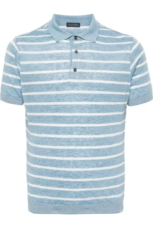 Paul & Shark Striped linen polo shirt