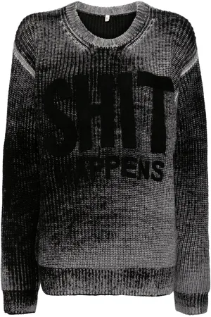 R13 Reverse-printed wool jumper