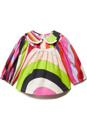 PUCCI Junior Iride-print cotton blouse