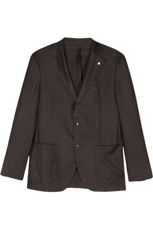 LUIGI BIANCHI MANTOVA Herringbone blazer
