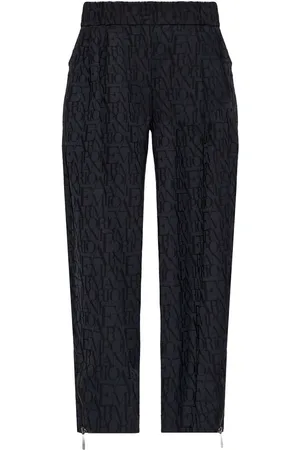 Emporio Armani Monogram-print tapered trousers
