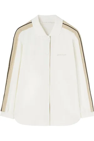 Palm Angels Logo-embroidered cotton track shirt