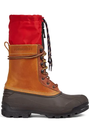 Dsquared2 Logo-debossed leather boots