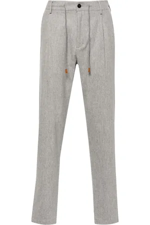 ELEVENTY Pleat-detail drawstring trousers
