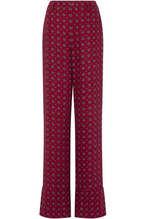 Moschino Geometric-print high-rise trousers