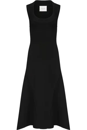 GALVAN Claudia scoop-neck midi dress