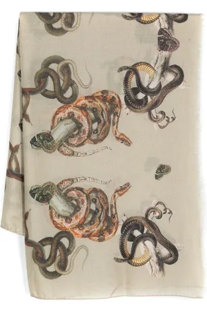Kiton Snake-print scarf