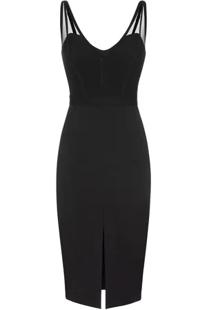 Elisabetta Franchi Bustier-top crepe midi dress