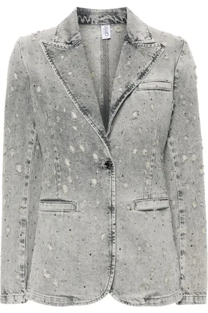 Liu Jo Rhinestone-embellished denim blazer