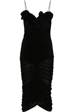MAGDA BUTRYM Ruched ruffle midi dress