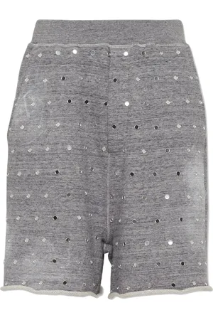 Dsquared2 Eyelet-embellished mélange-effect track shorts