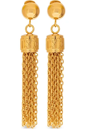 Moschino Dangling-chain clip-on earrings