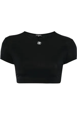 CHANEL 1990-2000 CC cropped T-shirt
