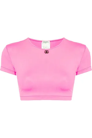 CHANEL 1995 CC cropped T-shirt