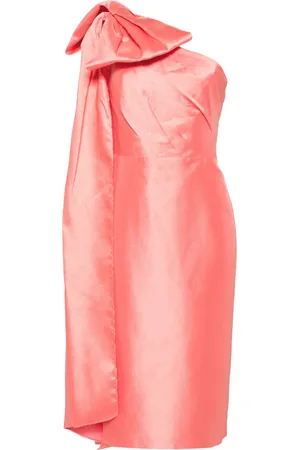 Marchesa Notte Mikado midi dress