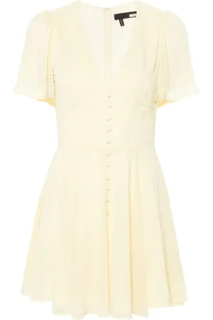 ROTATE V-neck mini dress