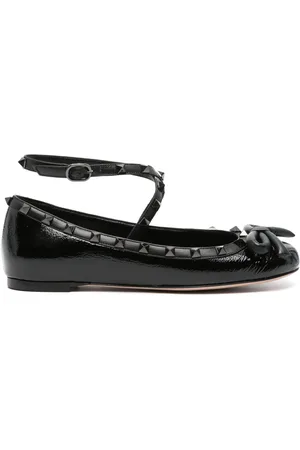 VALENTINO GARAVANI Rockstud leather ballet flats