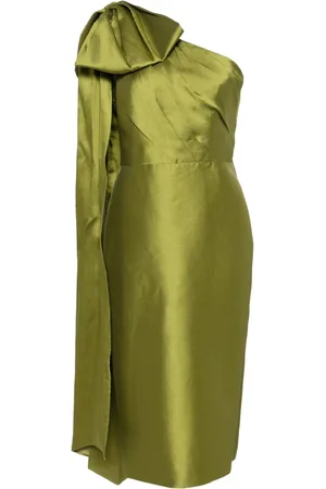 Marchesa Notte Mikado midi dress