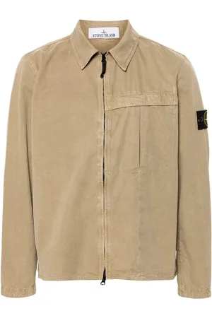 Stone Island Garment dyed canvas shirt