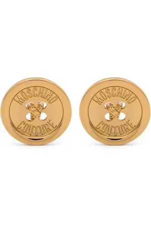 Moschino Logo-debossed clip-on earrings