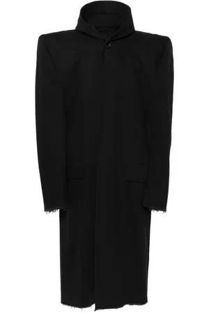 Balenciaga Exaggerated-shoulders cotton coat